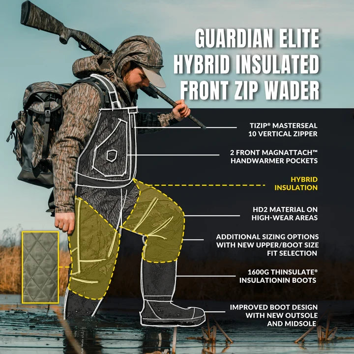 Drake Hybrid Insulated Guardian Elite HND Front Zip Wader