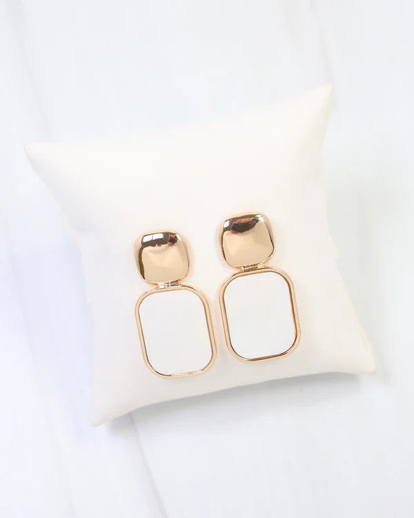 Caroline Hill Benton Harbor Drop Earring - Mother Of Pearl