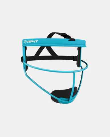 Rip-It Defense Pro Softball Fielder's Face Mask with Blackout - Aqua