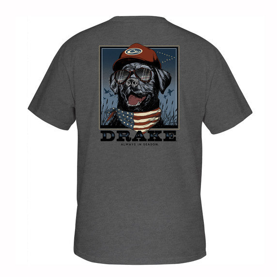 Drake Bandana Lab Tee - Graphite Heather