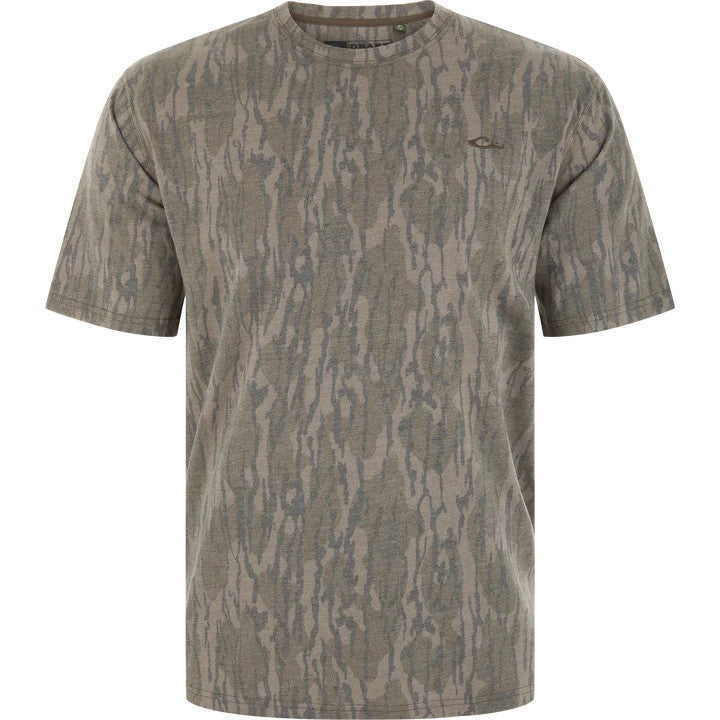 Drake Men's Head Tri Blend Crew Short Sleeve T-Shirt - Bottomland