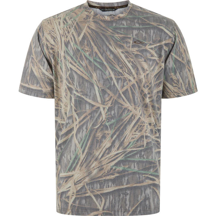 Drake Youth Tri-Blend Crew Short Sleeve T-Shirt - Mossy Oak Original Shadow Grass