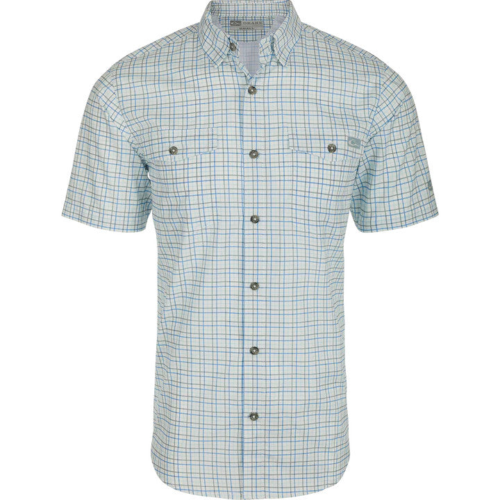 Drake Frat Tattersall Short Sleeve - Monument Grey