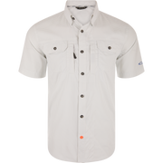 Drake Men's Wingshooters Trey Grid Check Short Sleeve Shirt - Medieval Blue