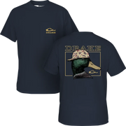 Drake Youth Back Cap Mallard Tee - Vintage Indigo
