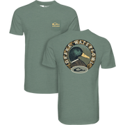 Drake Men's Mallard Circle T-Shirt - Dark Ivy Light Heather