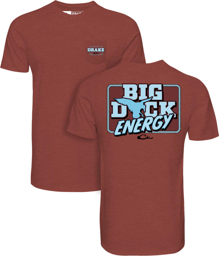 Drake Men's Big Duck Energy T-Shirt - Barn Red Light Heather