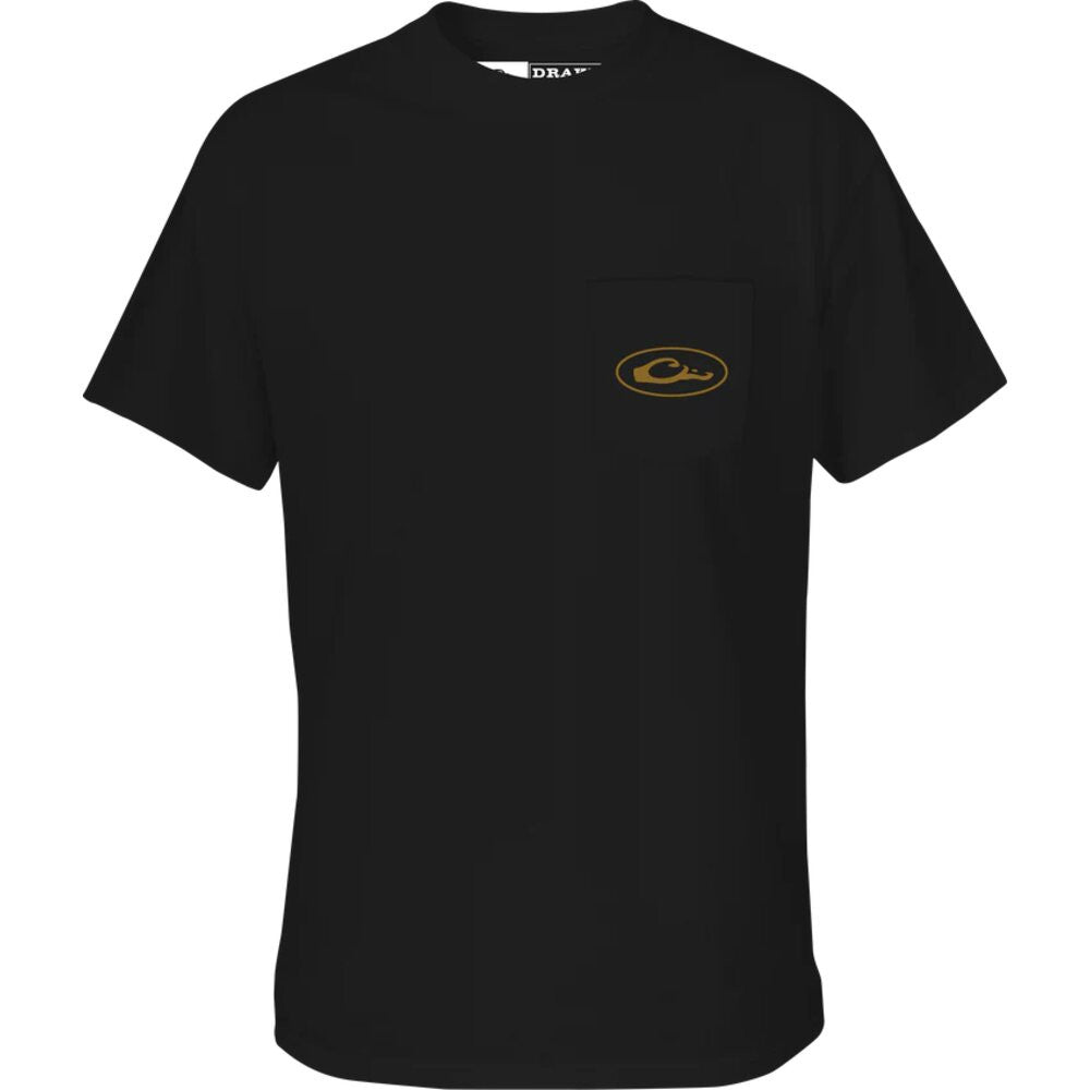 Drake Men's Blackout Lab Flag Tee - Black