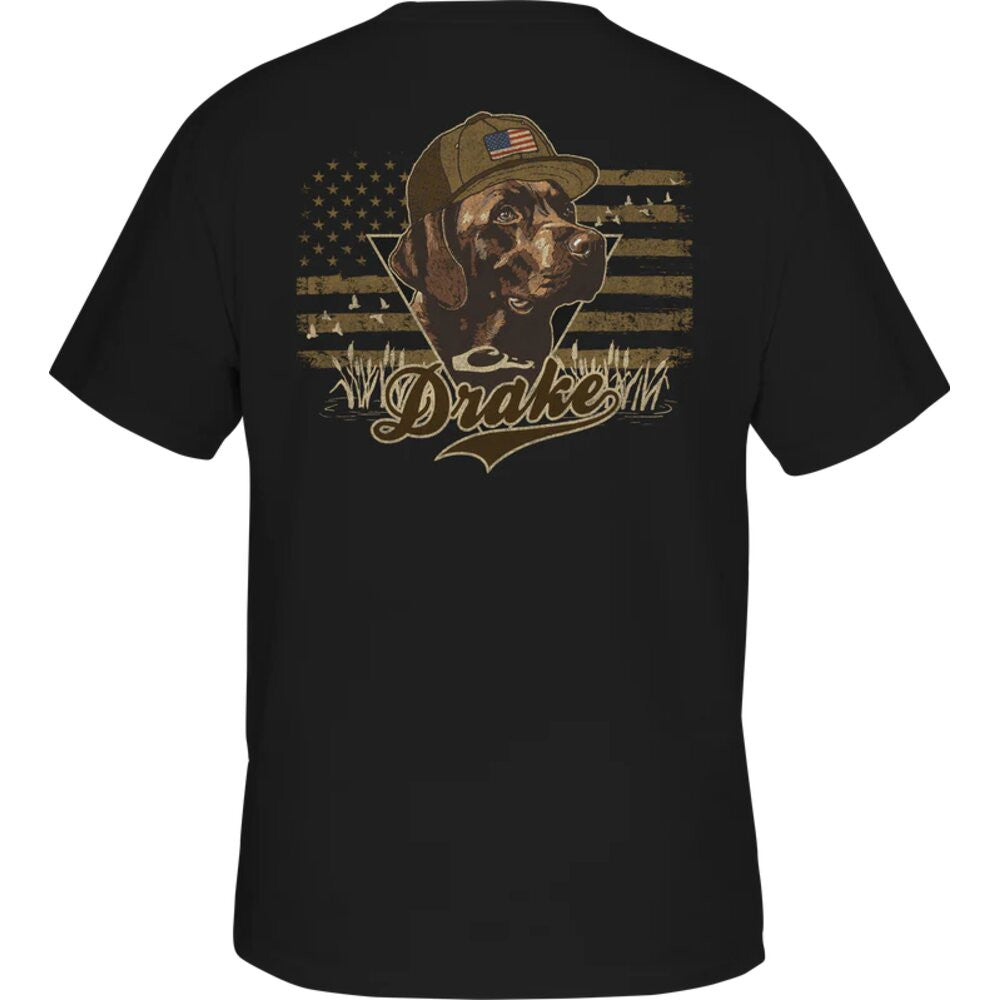 Drake Men's Blackout Lab Flag Tee - Black