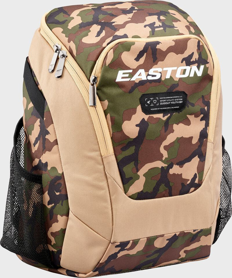 Easton Dugout Baseball & Softball Backpack - Youth - Tan/Army Camo