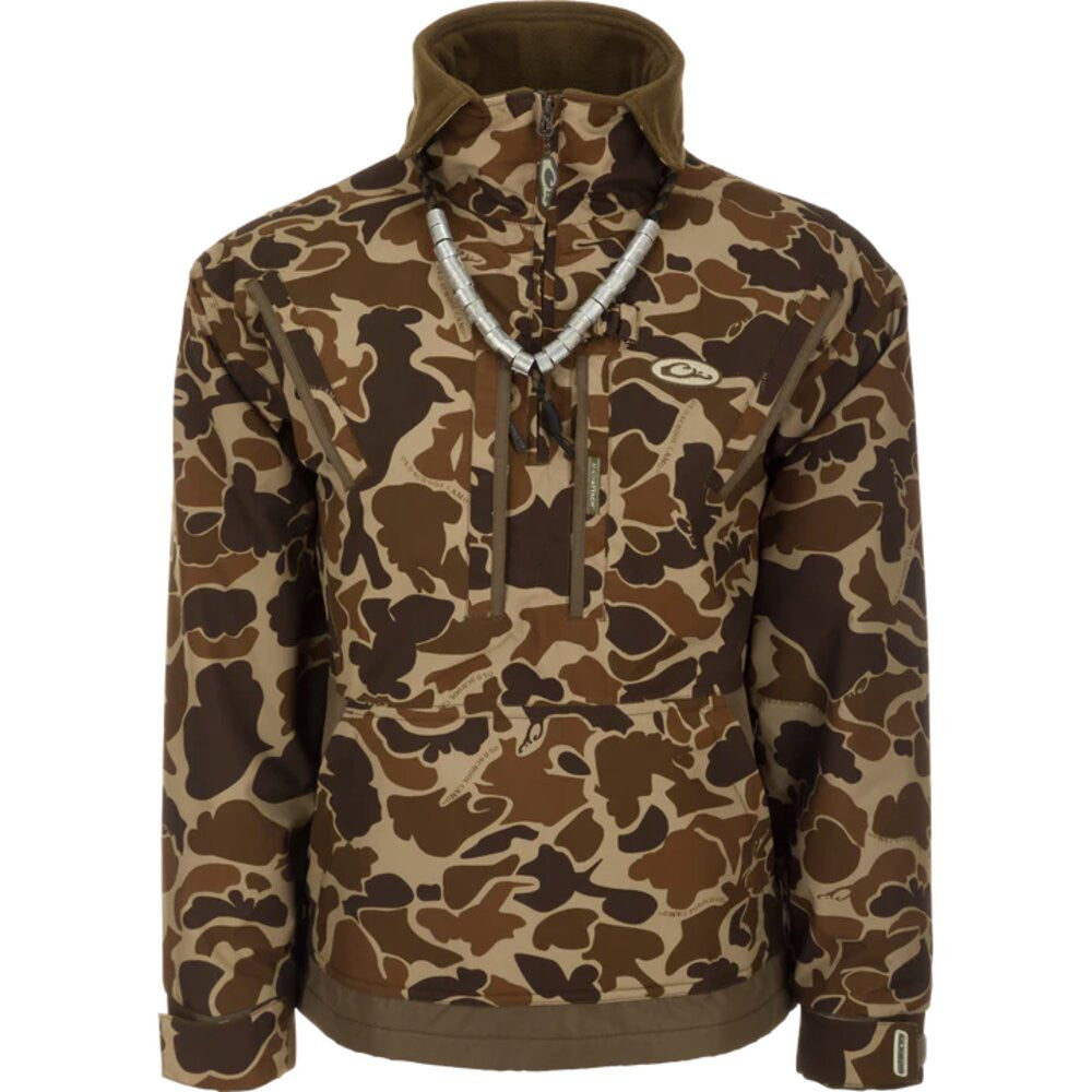 Drake MST Waterproof Fleece-Lined Quarter Zip Jacket - Old School
