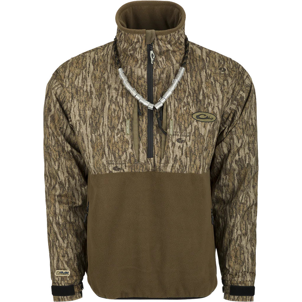 Drake MST Guardian Eqwader Flex Fleece 1/4 Zip Jacket (Mossy Oak Bottomland)