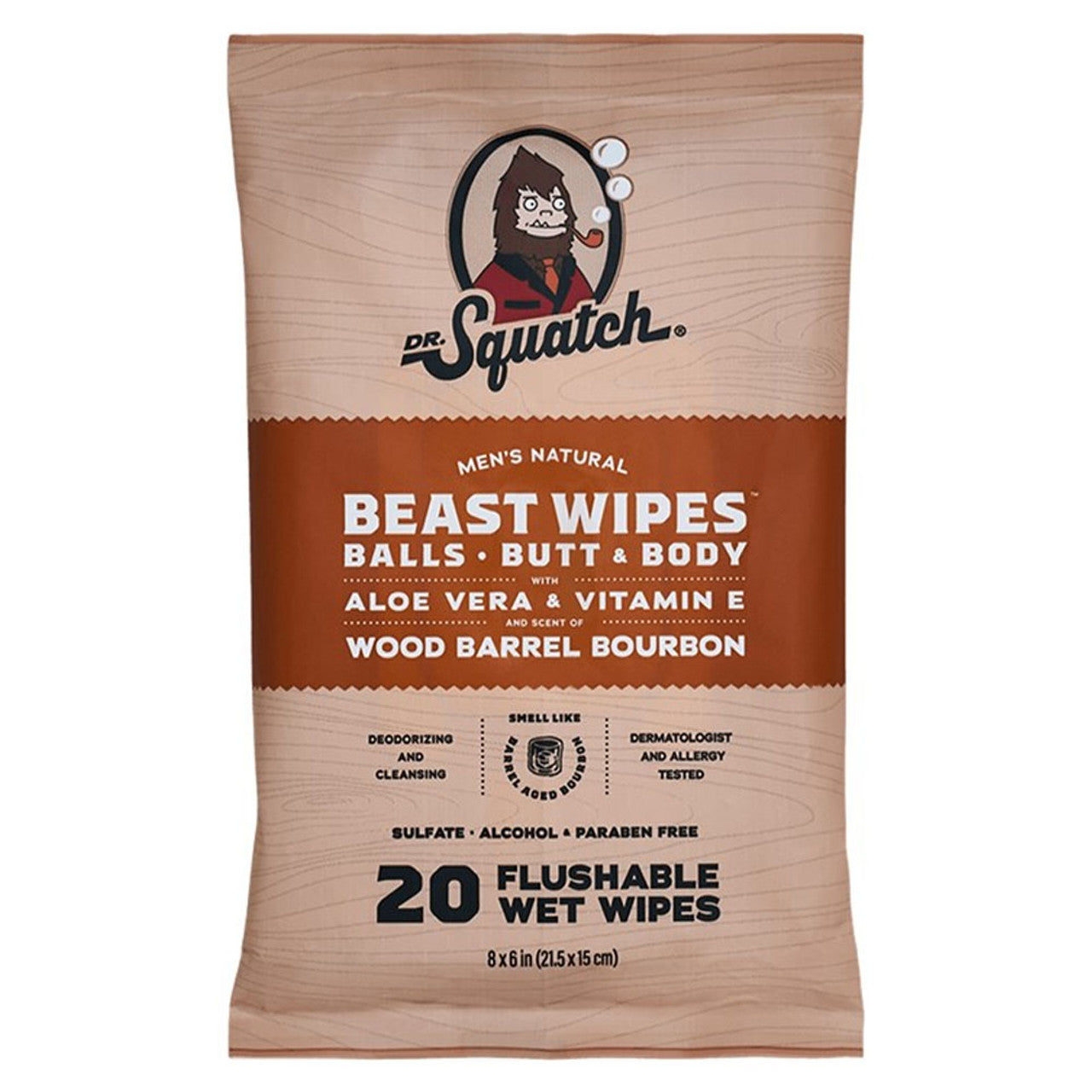 Dr. Squatch Wood Barrel Bourbon Wipes