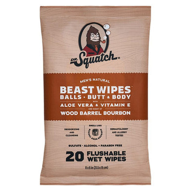 Dr. Squatch Wood Barrel Bourbon Wipes