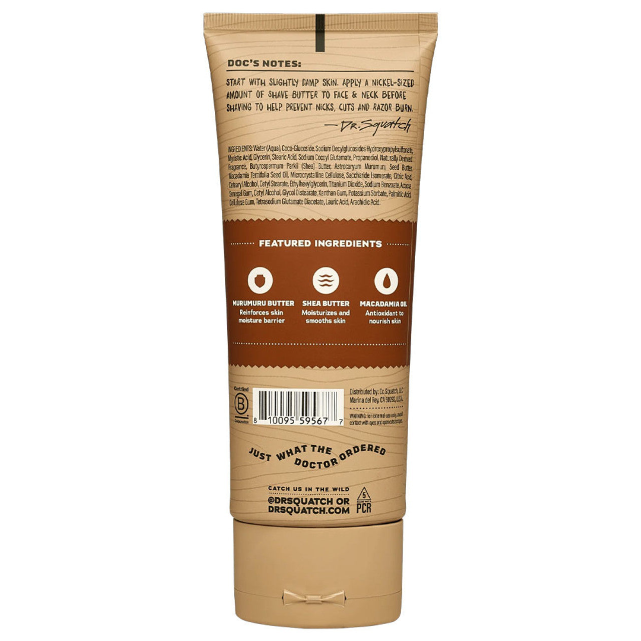 Dr. Squatch Shave Butter - Wood Barrel Bourbon
