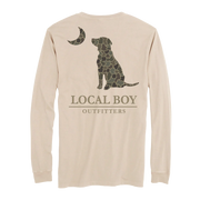 Local Boy Youth Brush Camo Dog & Moon Long Sleeve T-Shirt