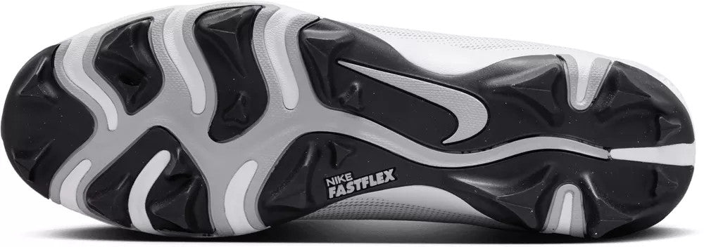 Nike Vapor Shark 3 Youth Football Cleats - White/Metallic Silver-Wolf Grey