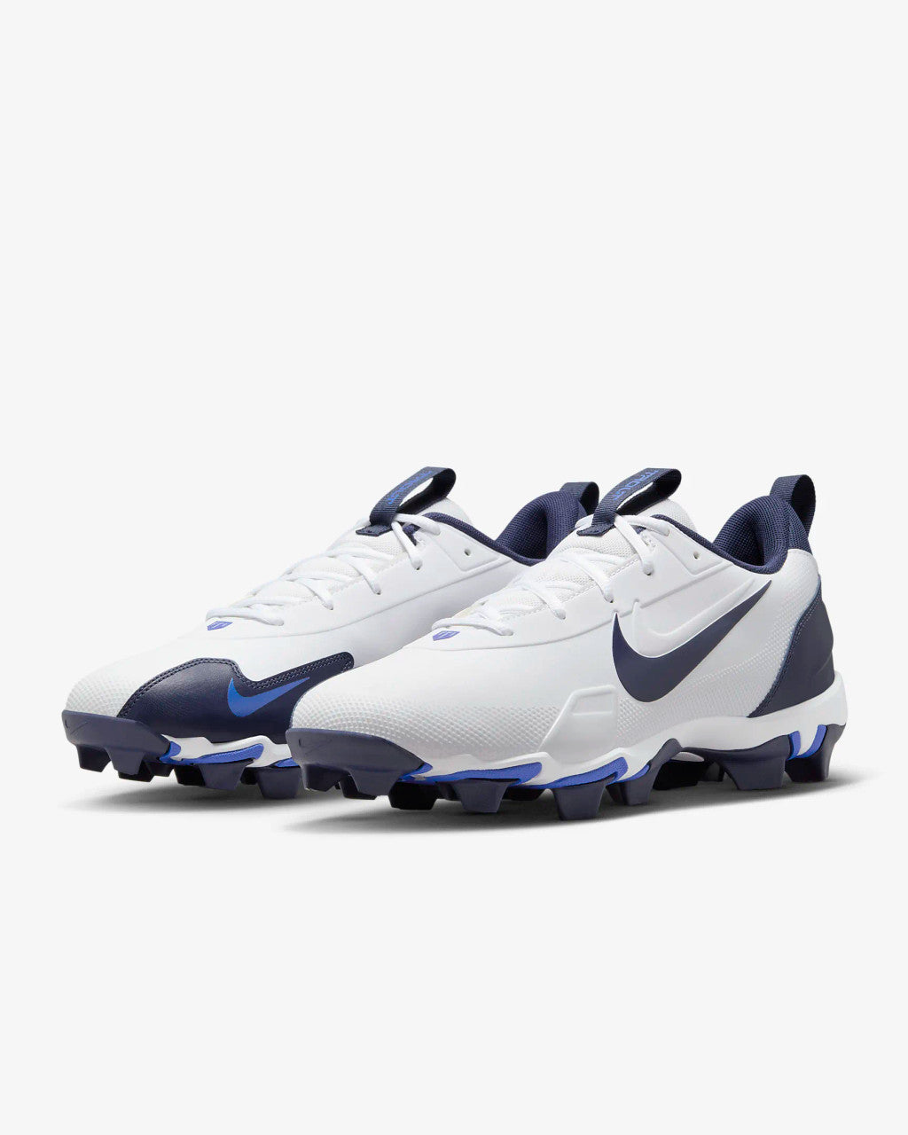 Nike Force Trout 9 Keystone Baseball Cleats - White/Hyper Royal/Midnight Navy