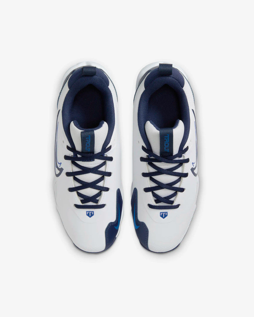Nike Force Trout 9 Keystone Big Kids' Baseball Cleats - White/Midnight Navy/Hyper Royal