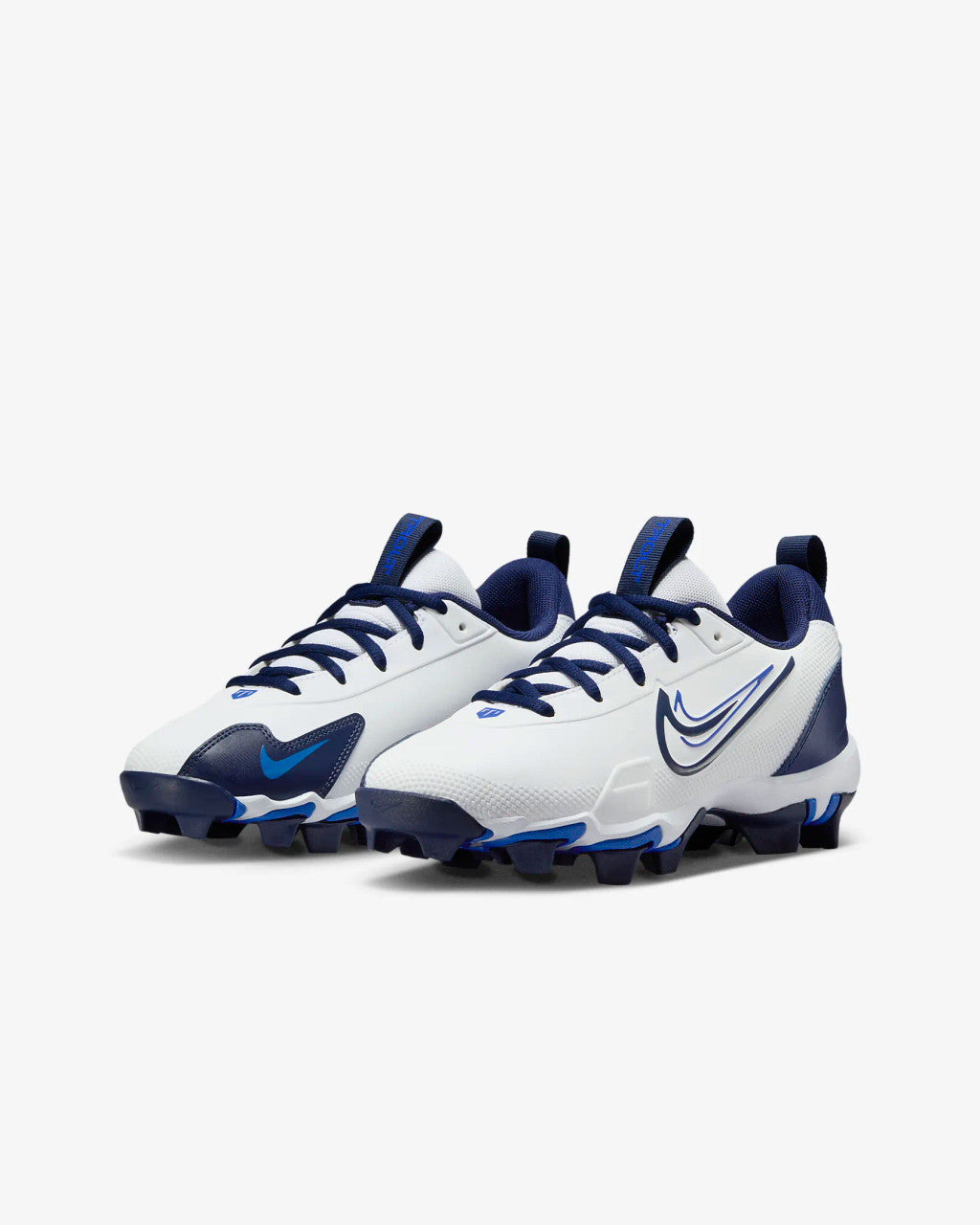 Nike Force Trout 9 Keystone Big Kids' Baseball Cleats - White/Midnight Navy/Hyper Royal