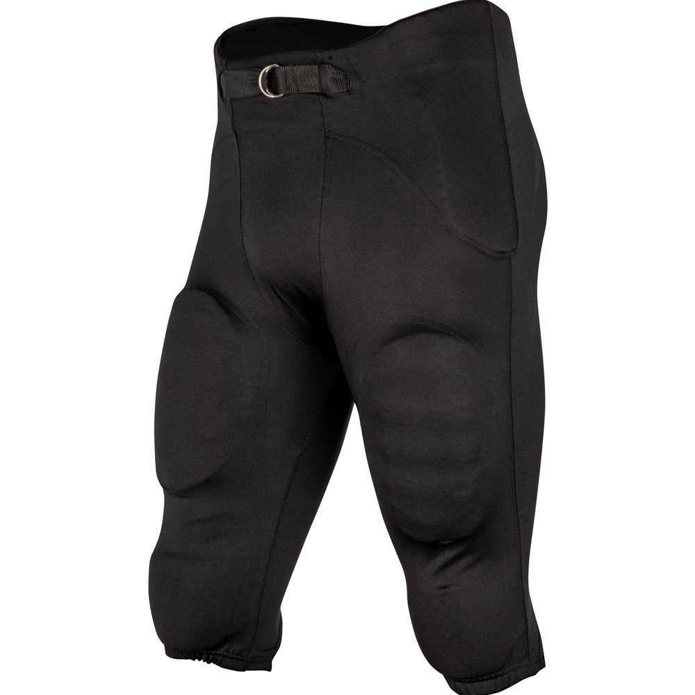 Champro Safety Integrated Football Practice Pants with Built-In Pads - Adult Black