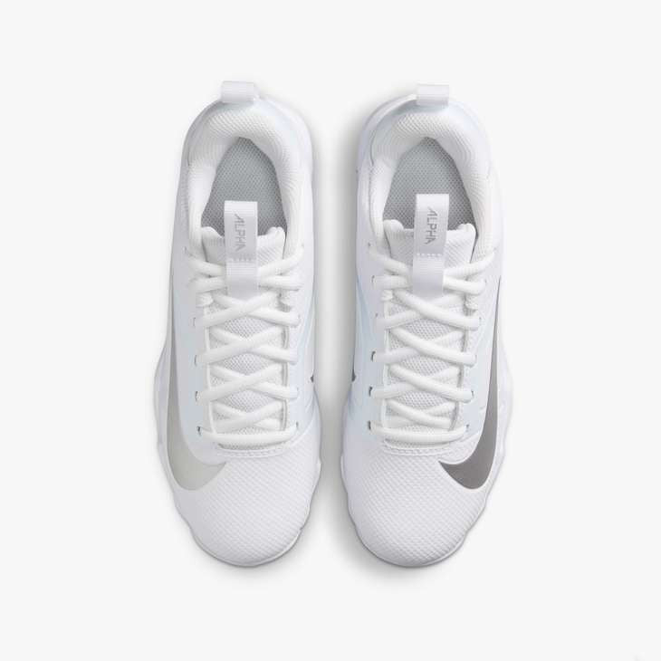 Nike Big Kids Alpha Menace 4 Shark Football Cleats - White/Metallic