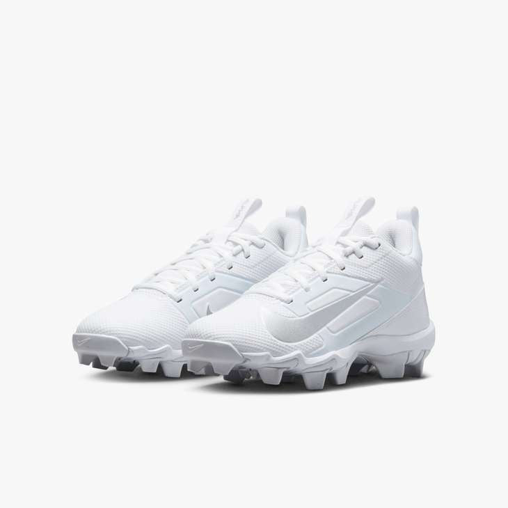 Nike Big Kids Alpha Menace 4 Shark Football Cleats - White/Metallic
