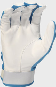 Easton Fundamental Fastpitch Youth Batting Gloves - White/Columbia Blue