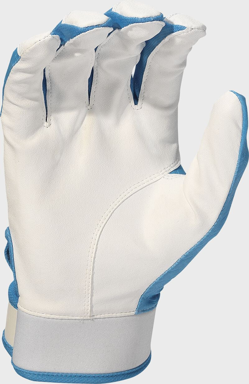 Easton Fundamental Fastpitch Youth Batting Gloves - White/Columbia Blue
