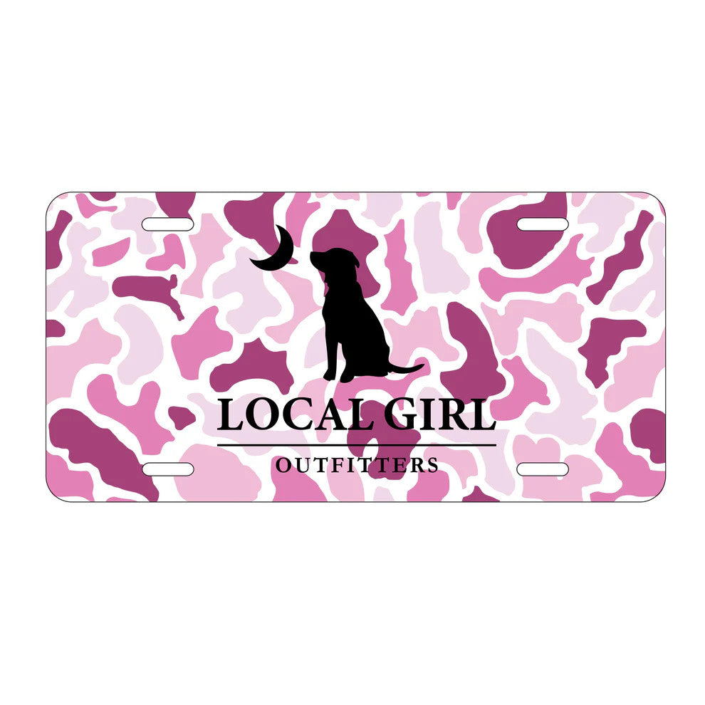 Local Girl License Plate - Pink Localflage