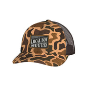Youth Outlaw Trucker Hat - Old School Camo