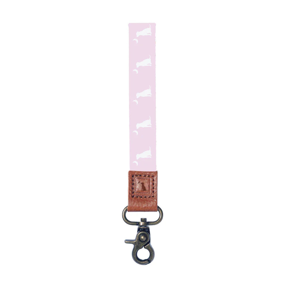 Local Girl Wrist Lanyard - Pink Dog & Moon