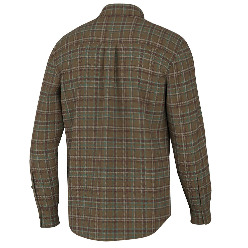 Local Boy Men's Zeigler Stretch Flannel - Rust/Red/Green