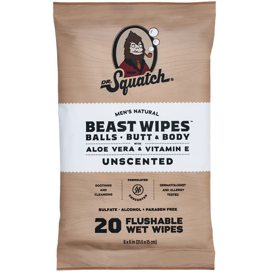 Dr. Squatch Unscented Wipes