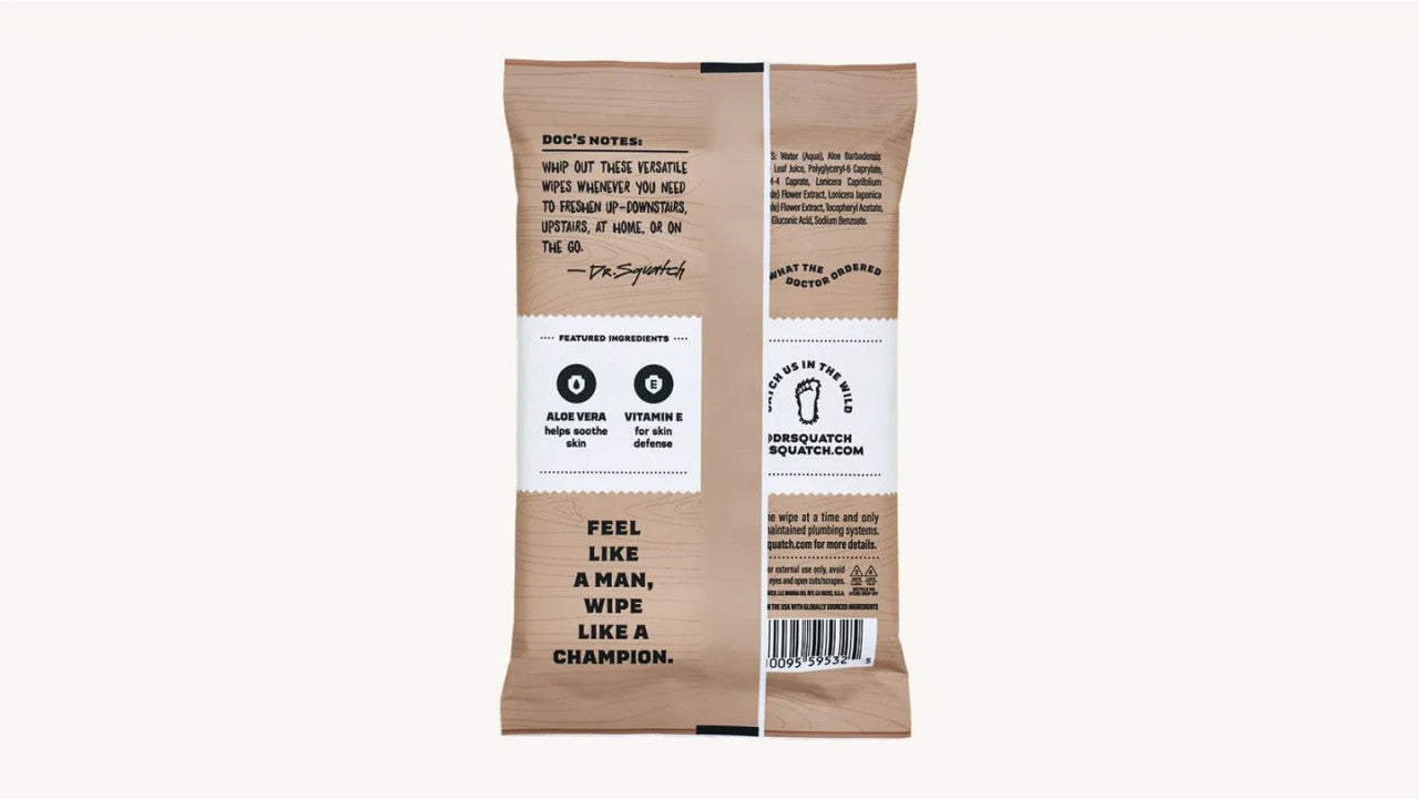 Dr. Squatch Unscented Wipes