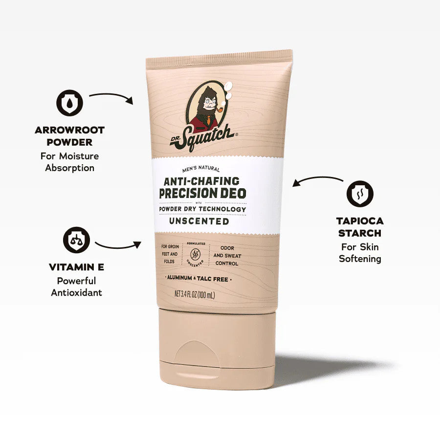 Dr. Squatch Anti-Chafing Precision Deodorant - Unscented