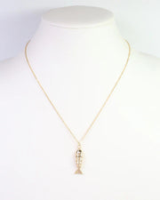 Caroline Hill Genoa Fish Pendant Necklace - Gold
