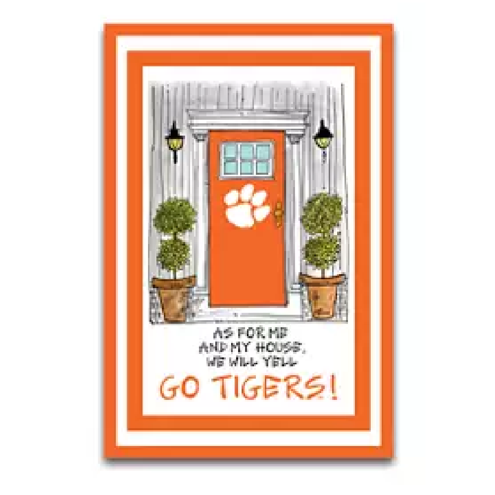 Magnolia Lane Clemson As For Me Garden Flag.