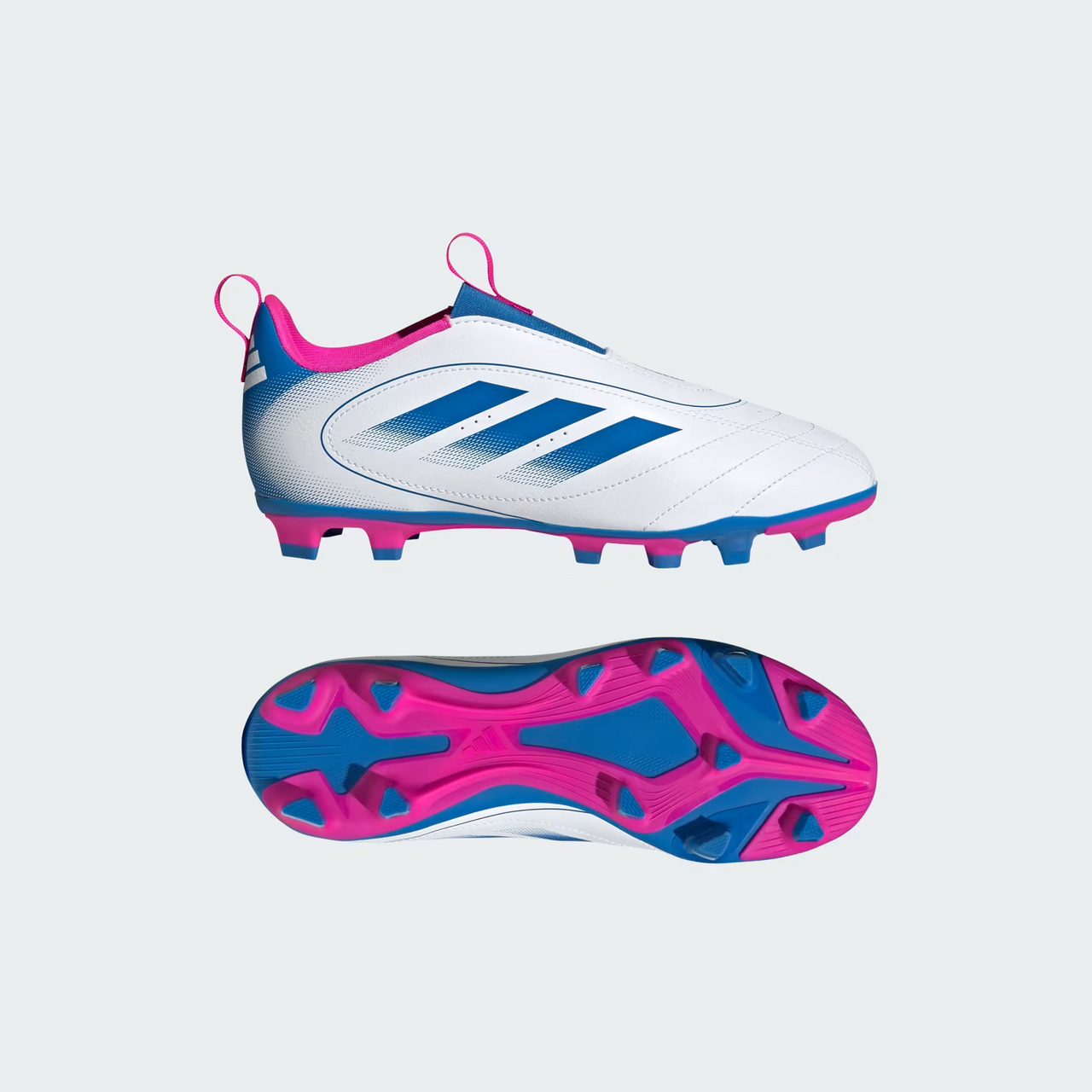Adidas Goletto IX FG/MG Soccer Cleats - White/Royal/Pink