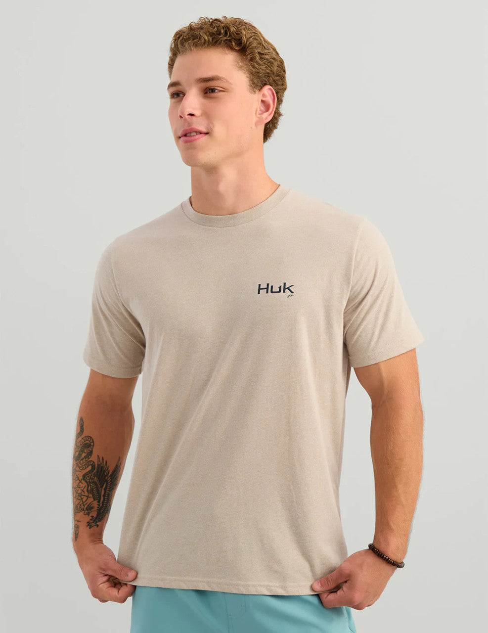 Huk Men's KC Americana Tee - River Rock Heather