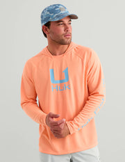 Huk Men's Icon Performance Hoodie - Coral Reef