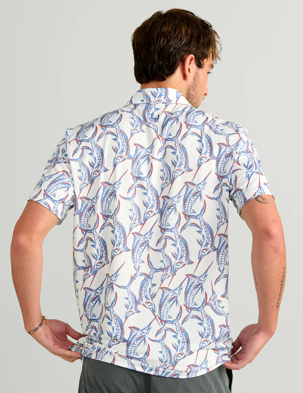 Huk Men's Pursuit Performance Polo - White Swordfish