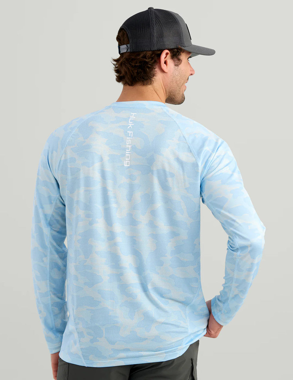 Huk Men's Icon Printed Performance Crew - Coastal Drift Camo