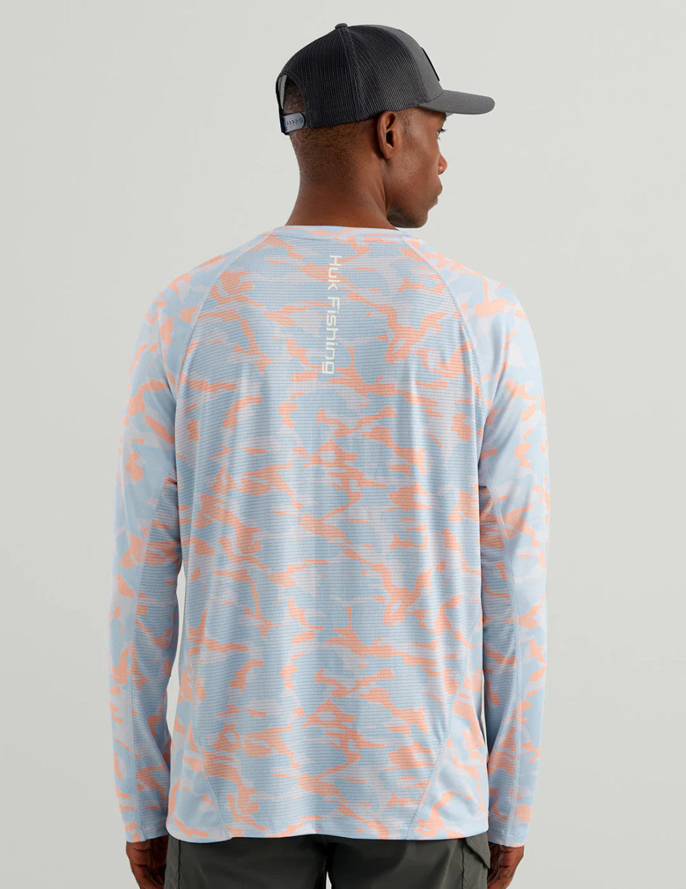 Huk Men's Icon Printed Performance Crew - Coral Reef Camo