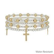 Meghan Browne Style Hali Bracelet - Silver Gold