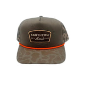 Southern Marsh Pintail Trucker Hat Retro Camo - Light Brown