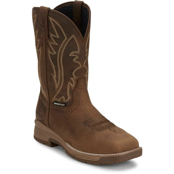 Justin Nitread 11" Waterproof Nano Comp Toe Boot - Taupe