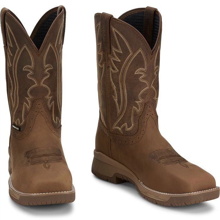 Justin Nitread 11" Waterproof Nano Comp Toe Boot - Taupe