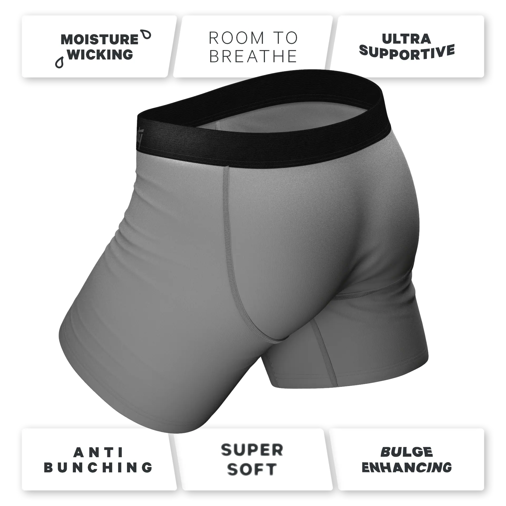 Shinesty Men's The Junk In The Trunk Ball Hammock Pouch Underwear With Fly