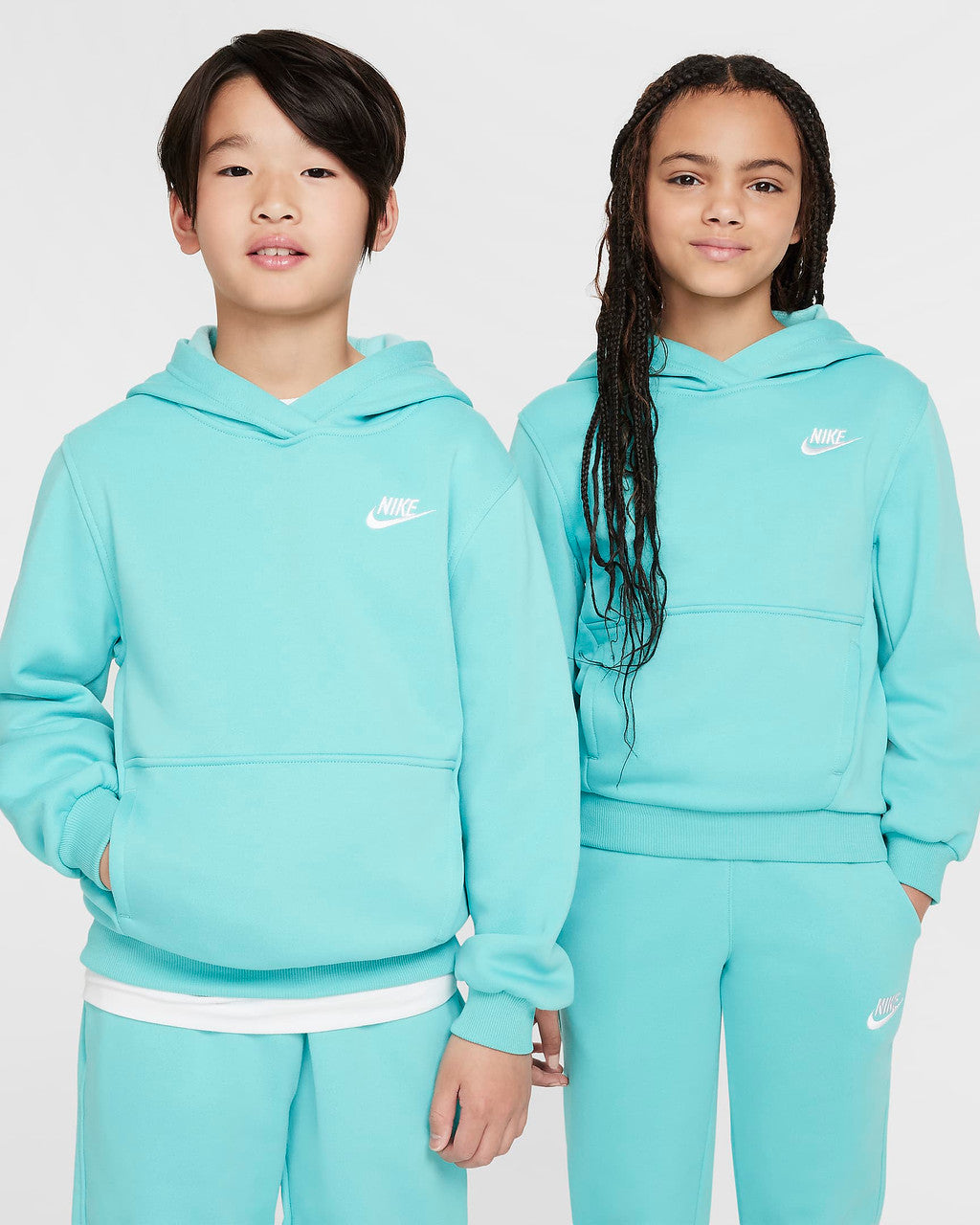 Nike Kids Sportswear Club Fleece Pullover Hoodie - Green Frost/White